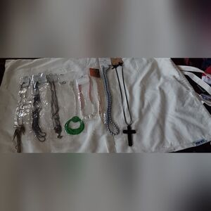 Black Cross Pendant Necklace Set Of Eight